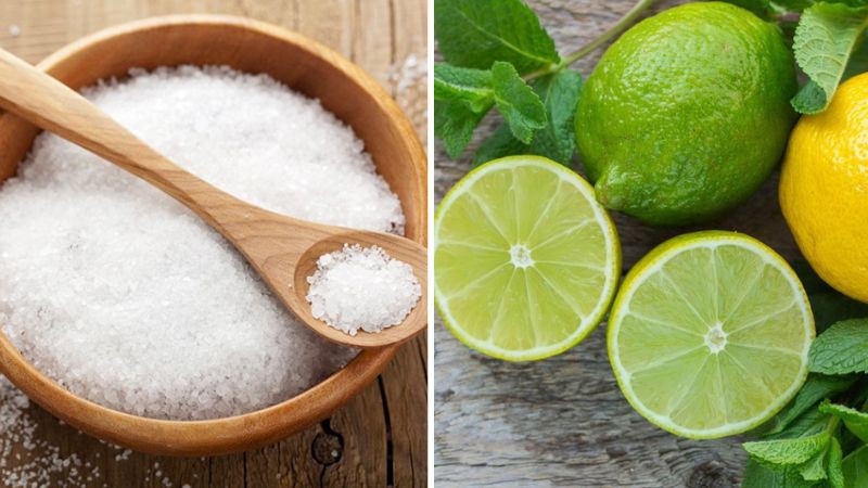 Trị viêm lỗ chân lông bằng nước muối và chanh