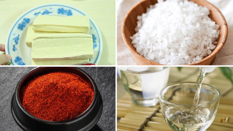 Nguyên liệu làm chao đậu hũ