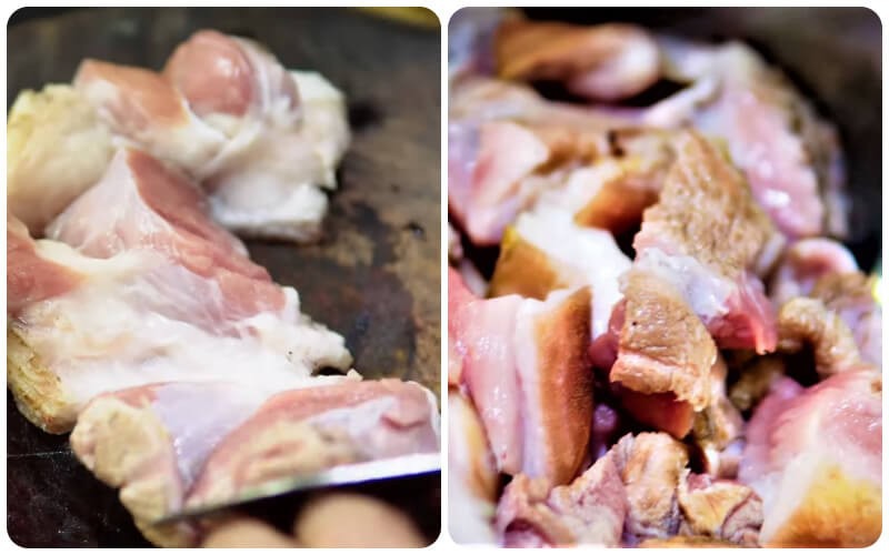 Sơ chế giò heo