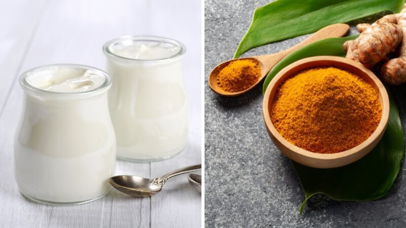 Tẩy lông ria mép với sữa chua và nghệ