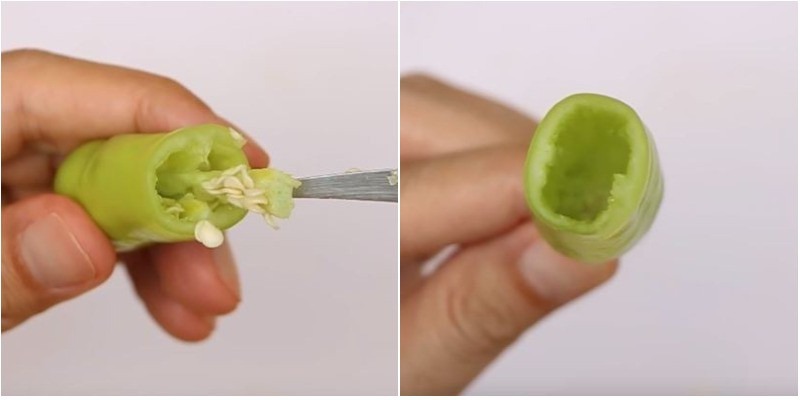 Làm hoa hồng trang trí từ ớt và thịt nguội