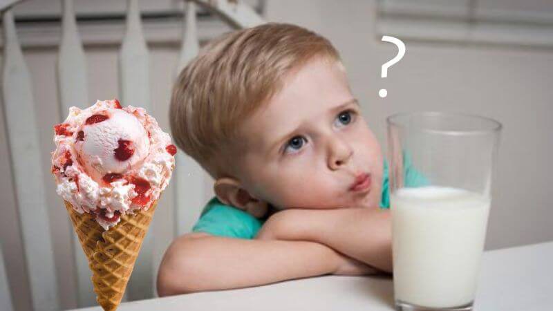 Ăn kem thay cho uống sữa có được không?