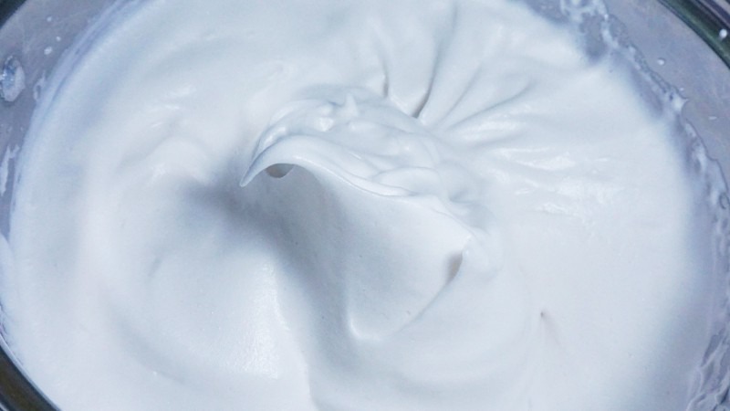 Thành phẩm lòng trắng trứng đã được đánh bông