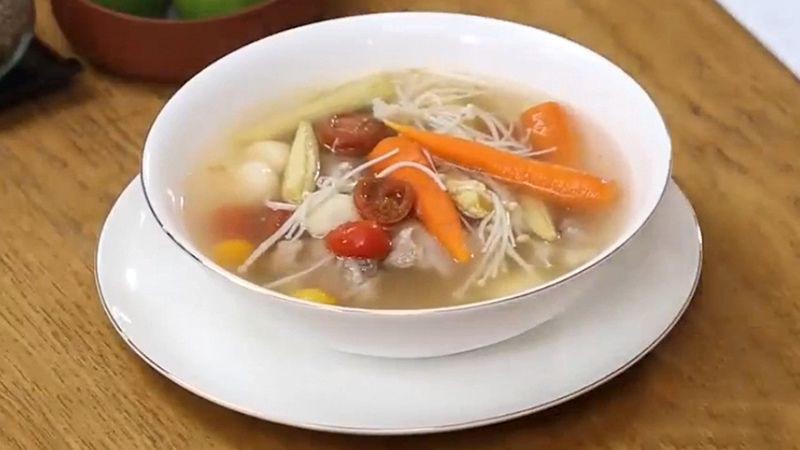 Canh củ năng thịt heo